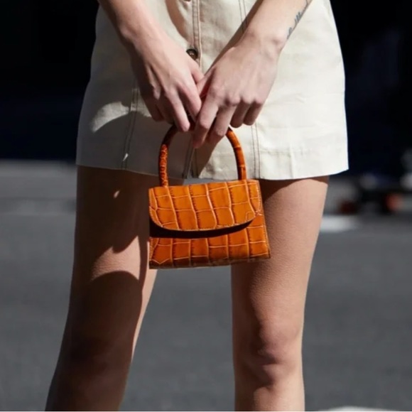 BY FAR mini embossed shoulder bag - Picture 3 of 10